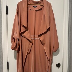 Women's Dusty Nude/Rust Waterfall Front Duster